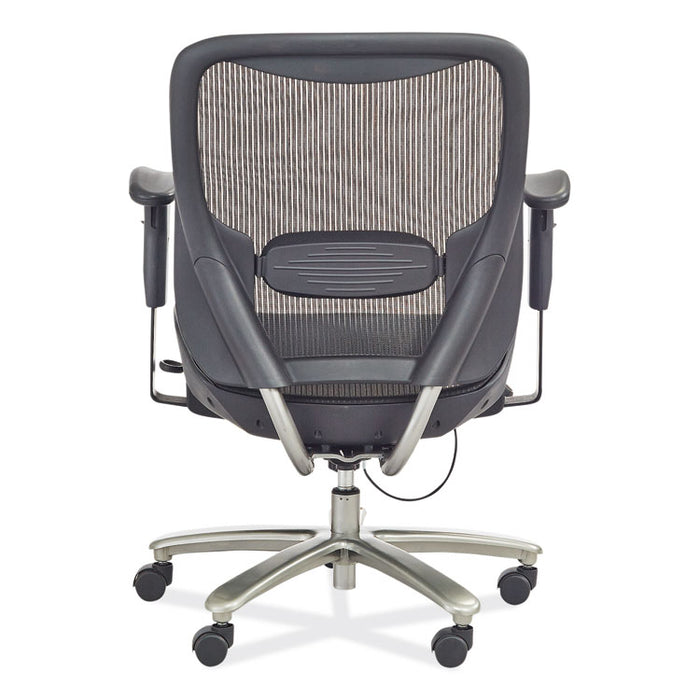 Lineage Big and Tall All-Mesh Task Chair, Supports Up to 400 lb, 19.5" to 23.25" Seat Height, Black Seat, Chrome Base