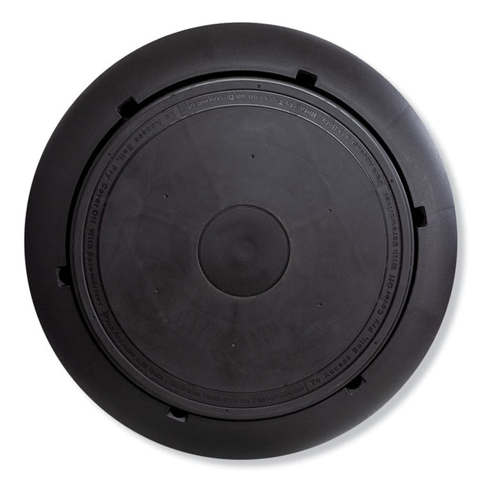 Runtz Swivel Ball Chair, Backless, Supports Up to 250 lb, Black Vinyl