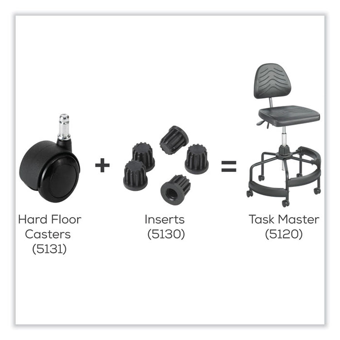 Task Master Tubular Base Inserts, Black, 5/Set