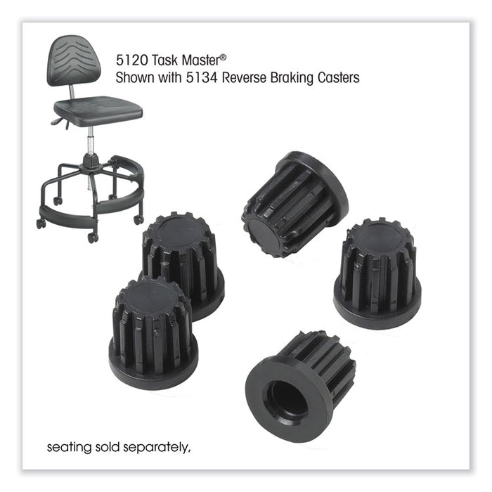 Task Master Tubular Base Inserts, Black, 5/Set