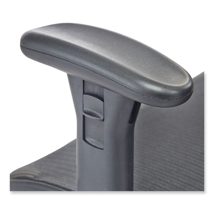 Lineage Big and Tall All-Mesh Task Chair, Supports Up to 400 lb, 19.5" to 23.25" Seat Height, Black Seat, Chrome Base