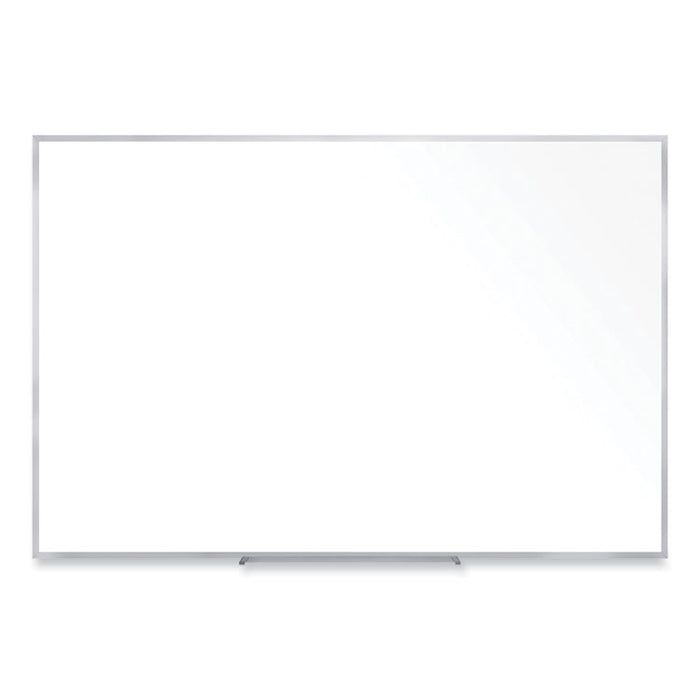 Non-Magnetic Whiteboard with Aluminum Frame, 96.63" x 48.47", White Surface, Satin Aluminum Frame