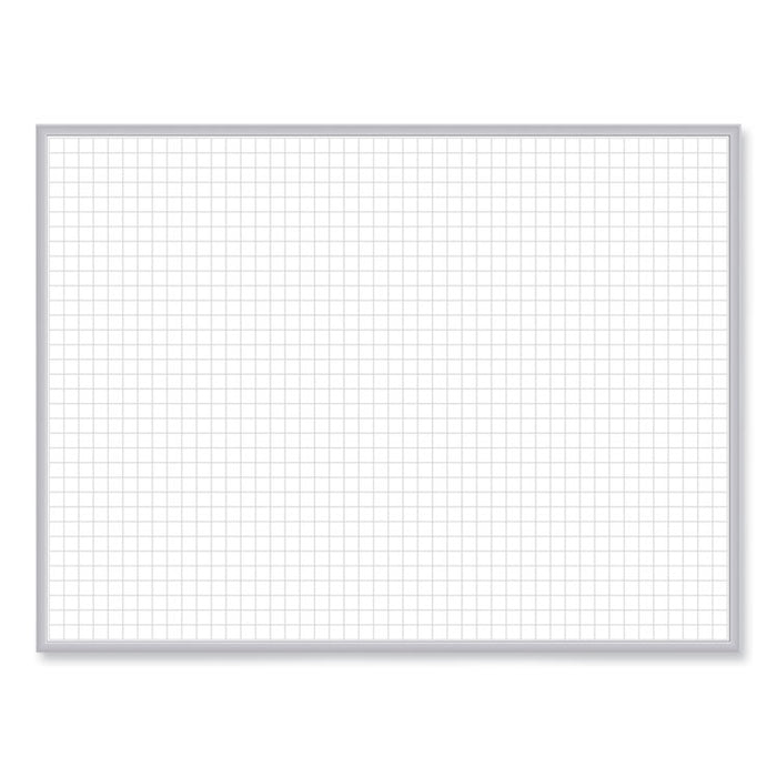 Magnetic Porcelain Whiteboard with Aluminum Frame, 36.5" x 60.5", White Surface, Satin Aluminum Frame