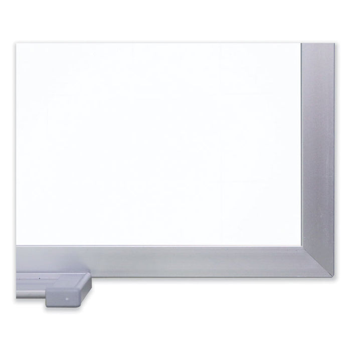 Magnetic Porcelain Whiteboard with Aluminum Frame, 72.5" x 48.5", White Surface, Satin Aluminum Frame
