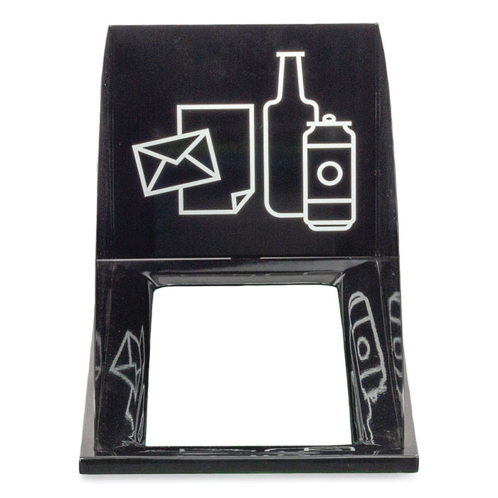 Mixx Recycling Center Lid, Topper Style, 9.87w x 19.87d x 0.62h, Black