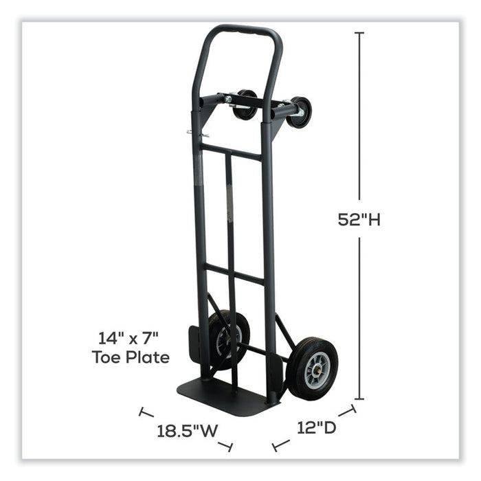 Tuff Truck Convertible Hand Truck, 400 lb to 500 lb Capacity, 14.5 x 45.6, Black