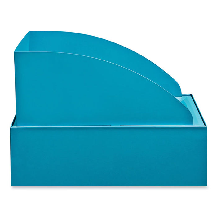 Mixx Recycling Center Lid, Topper Style, 9.87w x 19.87d x 0.62h, Blue