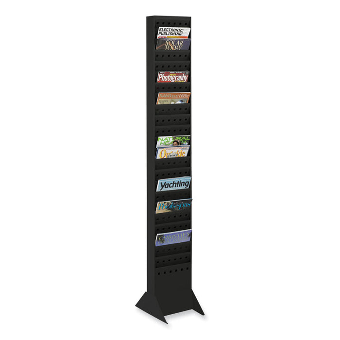 Steel Base for Magazine Rack, 10w x 14d x 5.25h, Black