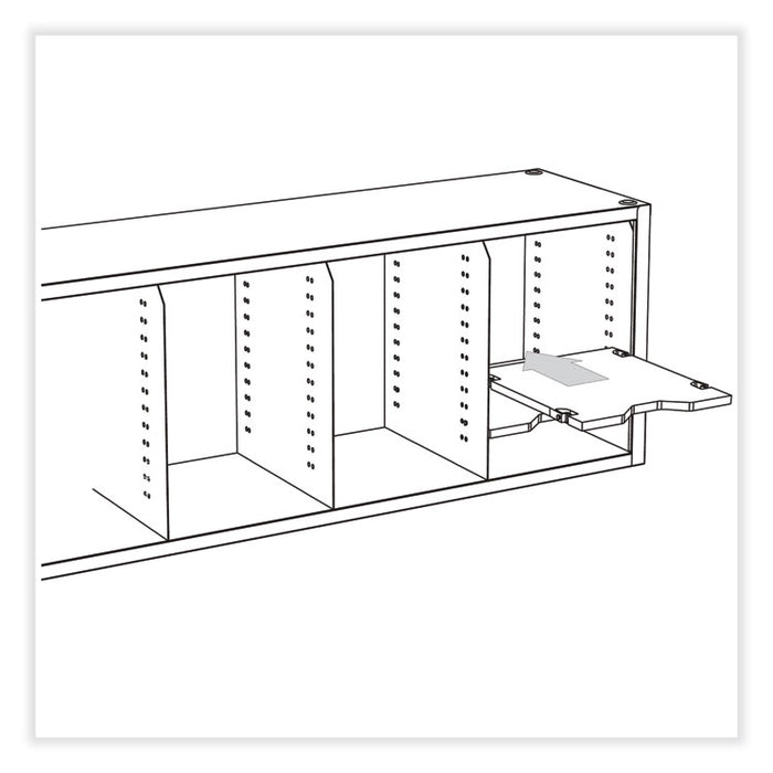 E-Z Sort Additional Mail Trays, 5 Shelves, 11 x 12.5 x 0.5, Gray
