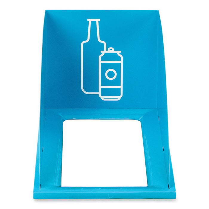 Mixx Recycling Center Lid, Topper Style, 9.87w x 19.87d x 0.62h, Blue