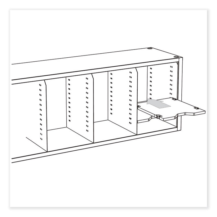 E-Z Sort Additional Mail Trays, 5 Shelves, 11 x 12.5 x 0.5, Black