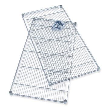 Industrial Extra Shelf Pack, 48w x 18d x 1.5h, Steel, Metallic Gray, 2/Pack