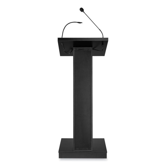 ZED Lectern with Speaker, 19.75 x 19.75 x 49, Black