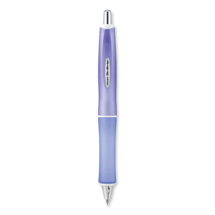 Dr. Grip Frosted Advanced Ink Ballpoint Pen, Retractable, Medium 1 mm, Black Ink, Purple Barrel