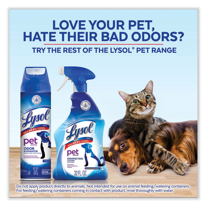 Disinfectant Spray II Pet Odor Eliminator, Fresh Scent, 15 oz Aerosol Spray, 12/Carton