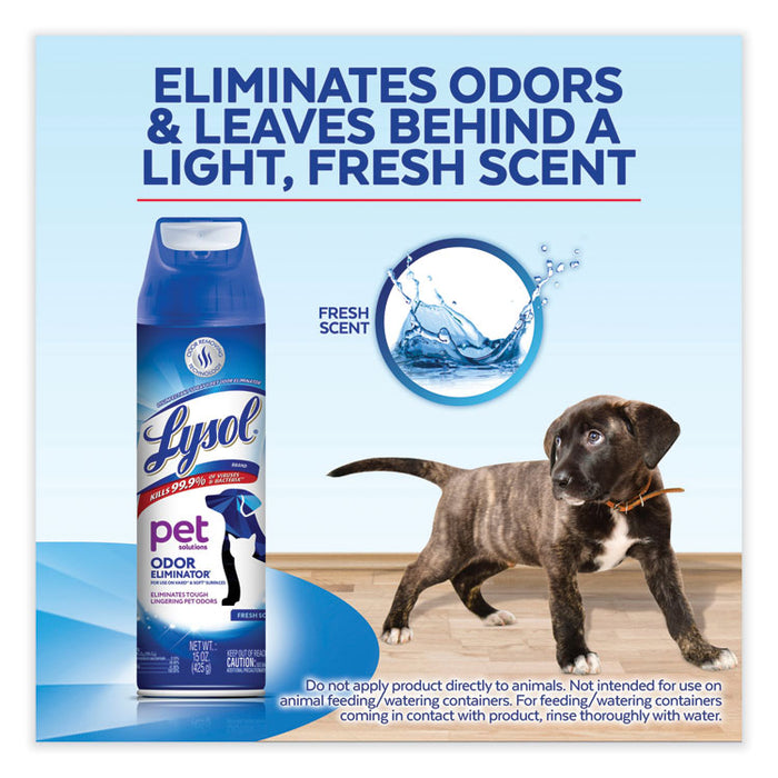 Disinfectant Spray II Pet Odor Eliminator, Fresh Scent, 15 oz Aerosol Spray, 12/Carton
