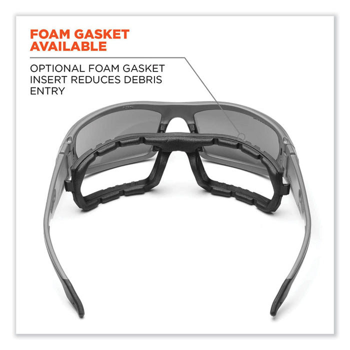 Skullerz Odin Safety Glasses, Black Full Frame, Copper Dual Lens