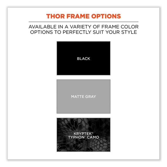 Skullerz Thor Safety Glasses, Black Full Frame, Clear Dual I/O Lens