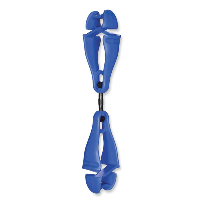 Squids 3420 Dual Clip Swivel Glove Clip Holder, 1 x 0.6 x 5.5, Acetal Copolymer, Blue