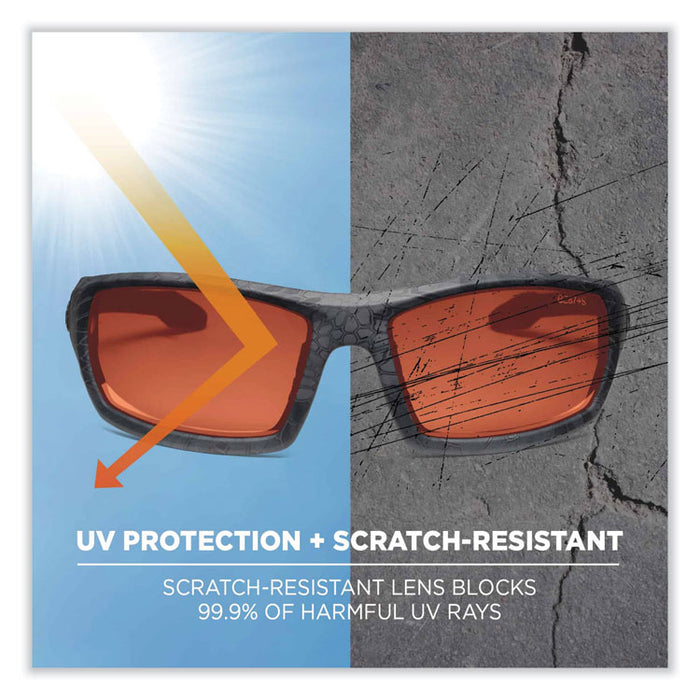 Skullerz Odin Safety Glasses, Kryptek Highlander Full Frame, Polarized Copper Dual Lens