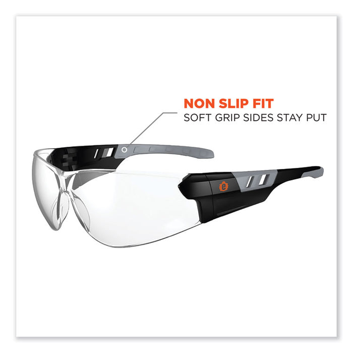 Skullerz Saga Frameless Safety Glasses, Fog-Off Technology, Frameless, Clear Single Lens