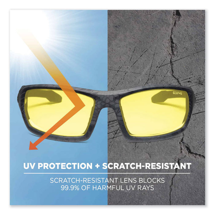 Skullerz Odin Safety Glasses, Kryptek Highlander Full Frame, Yellow Dual Lens