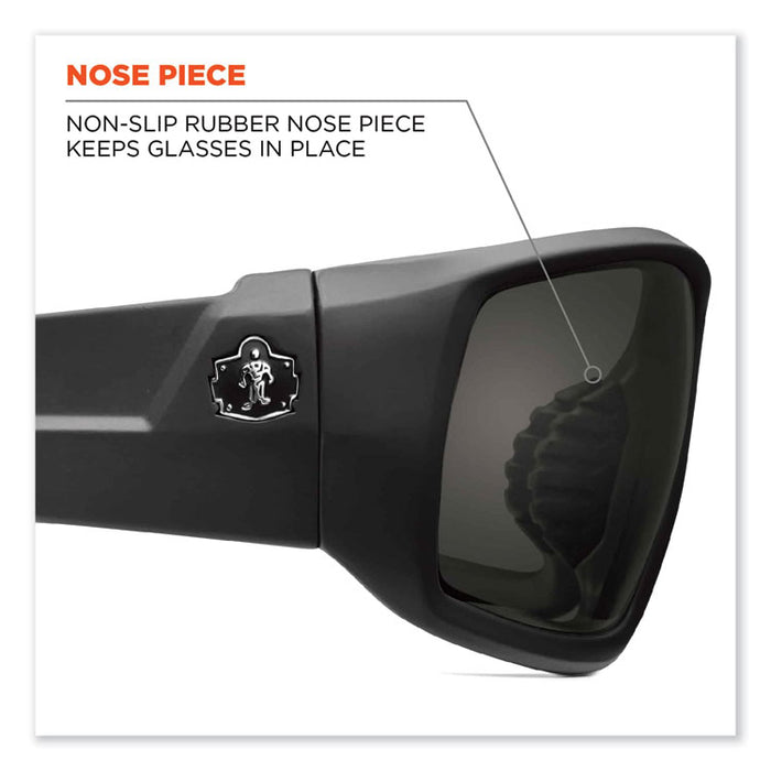 Skullerz Odin Safety Glasses, Fog-Off Technology, Matte Black Full Frame, Smoke Dual Lens