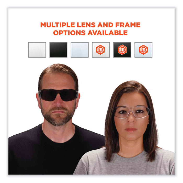 Skullerz Saga Frameless Safety Glasses, Frameless, Smoke Single Lens