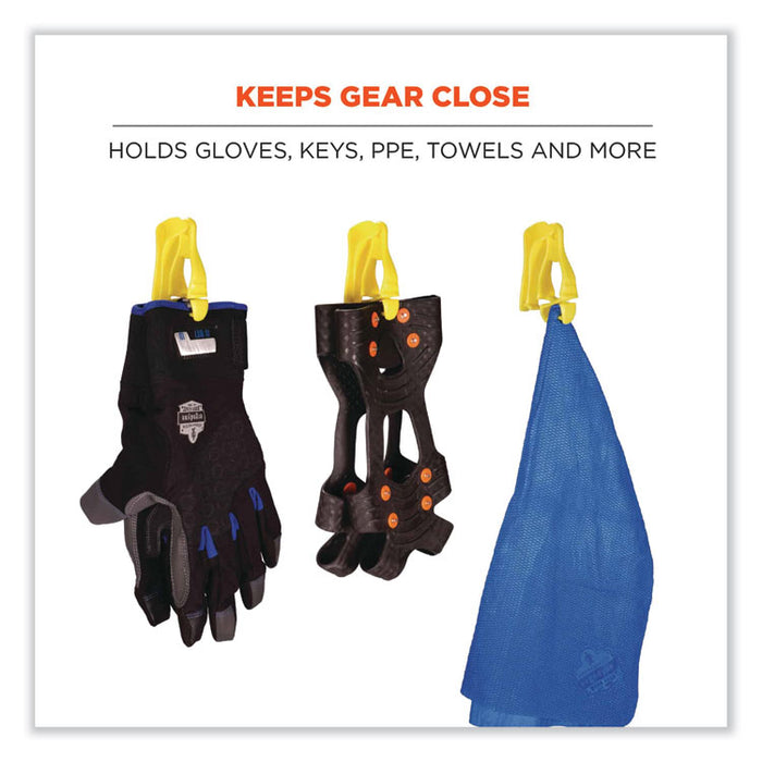 Squids 3405 Belt Clip Glove Clip Holder, 1 x 1 x 6, Acetal Copolymer, Lime