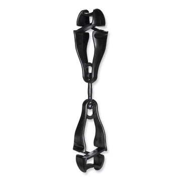Squids 3420 Dual Clip Swivel Glove Clip Holder, 1 x 0.6 x 5.5, Acetal Copolymer, Black
