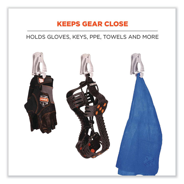 Squids 3405 Belt Clip Glove Clip Holder, 1 x 1 x 6, Acetal Copolymer, Granite