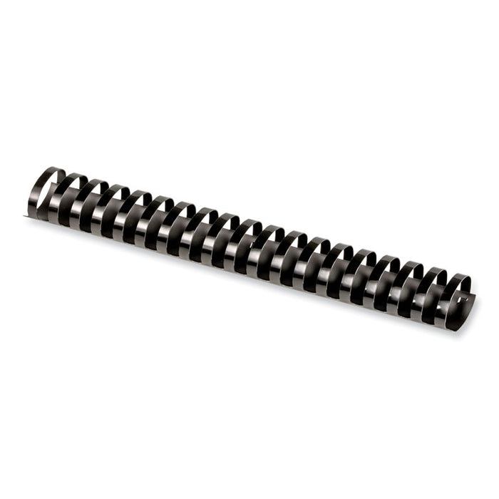 Plastic Comb Bindings for 11 x 8.5 Documents, 19 Rings, 1.5" (340-Sheet) Capacity, Black, 50/Pack