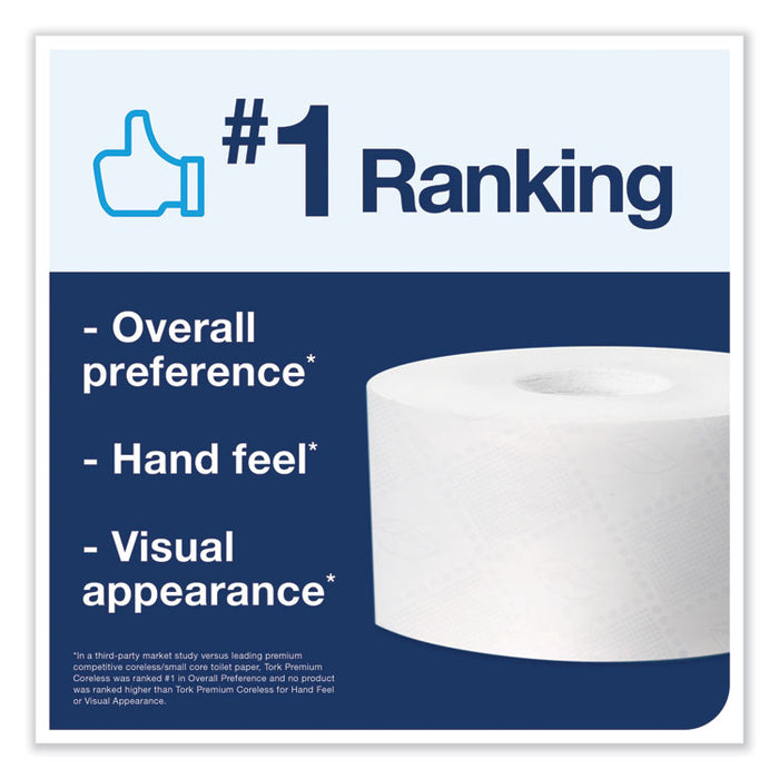 Coreless High Capacity Bath Tissue, 2-Ply, White, 750 Sheets/Roll, 12 Rolls/Carton