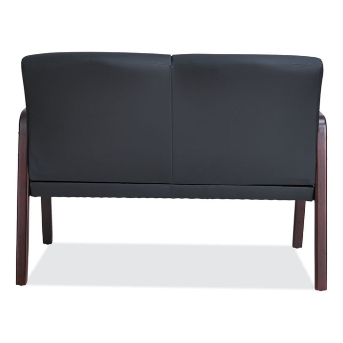 Alera Reception Lounge WL Series Loveseat, 44.88" x 26.13" x 33", Black