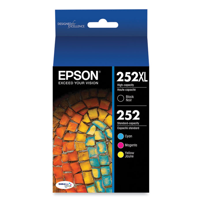 T252XL-BCS (252XL) DURABrite Ultra High-Yield Ink, 1,100 Page-Yield, Black/Cyan/Magenta/Yellow