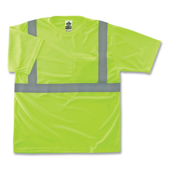 GloWear 8289 Class 2 Hi-Vis T-Shirt, Lime, 2X-Large