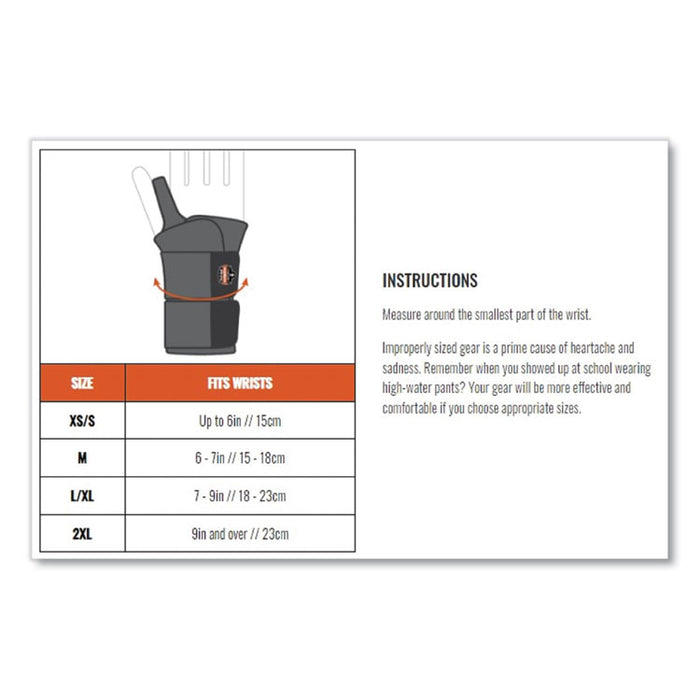 ProFlex 4020 Lightweight Wrist Support, Medium, Fits Right Hand, Black