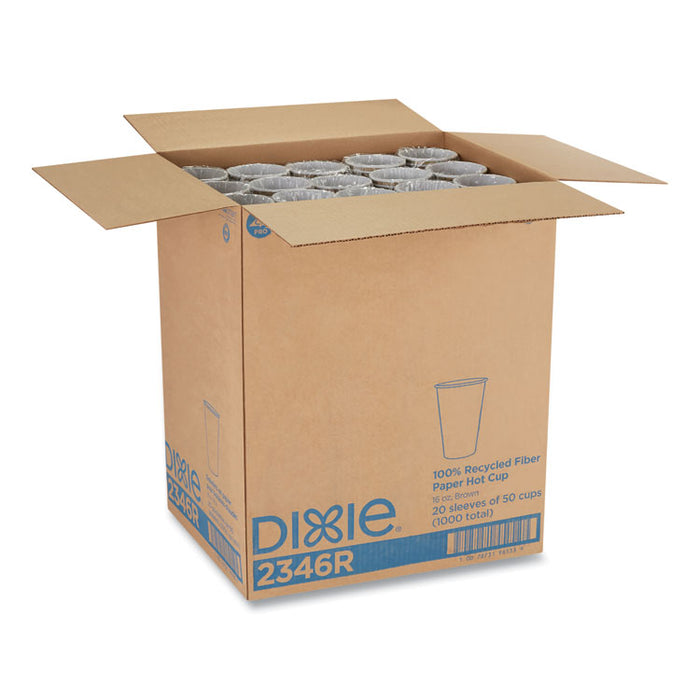 EcoSmart Recycled Hot/Cold Cups, 16 oz, Paper, Kraft/Green, 1,000/Carton