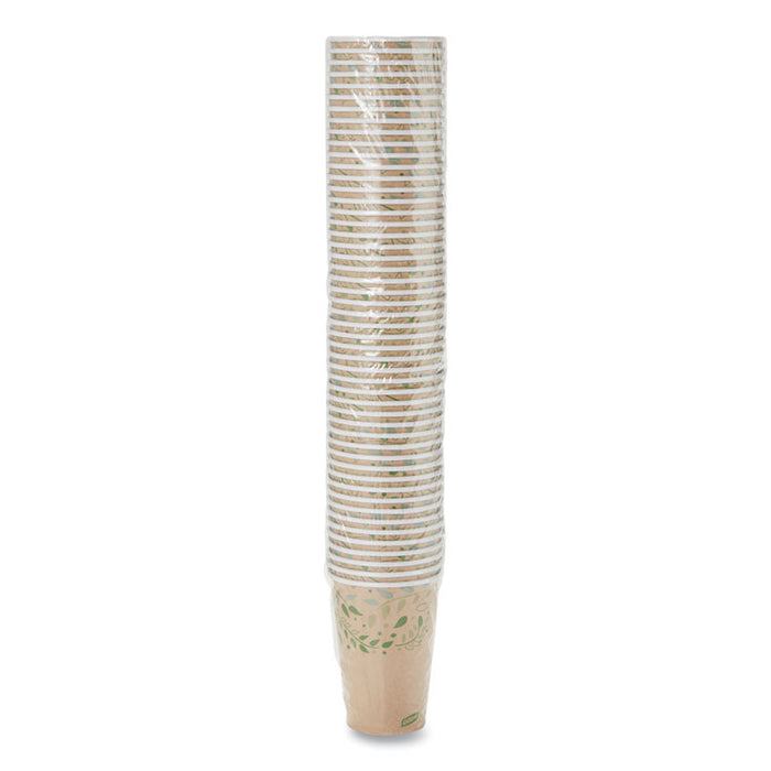 EcoSmart Recycled Hot/Cold Cups, 16 oz, Paper, Kraft/Green, 1,000/Carton