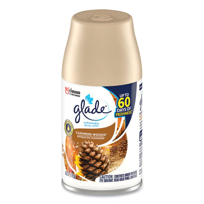 Automatic Air Freshener, Cashmere Woods, 6.2 oz Spray Can, 4/Carton