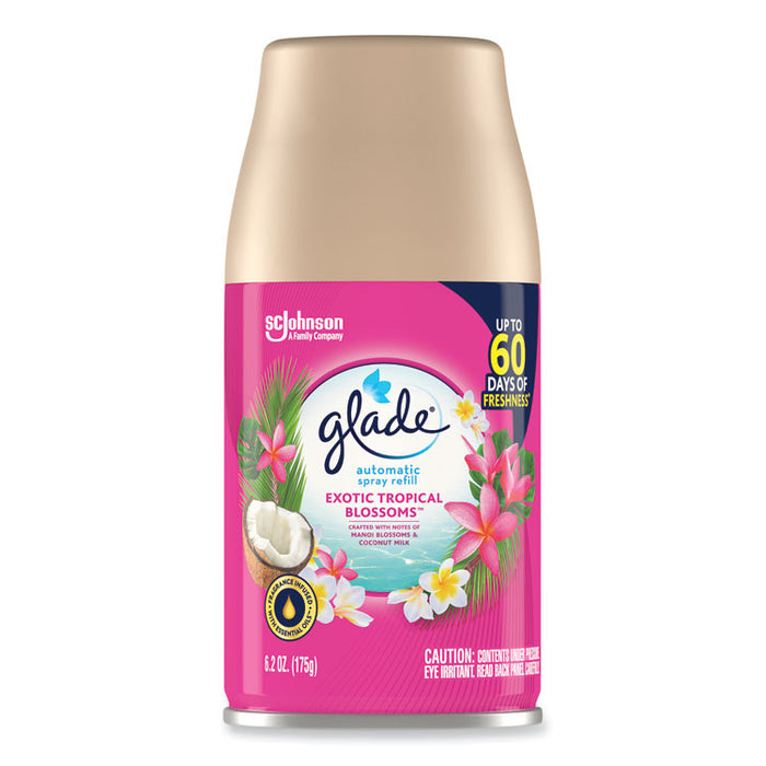 Automatic Air Freshener, Exotic Tropical Blossoms, 6.2 oz Spray Can, 4/Carton