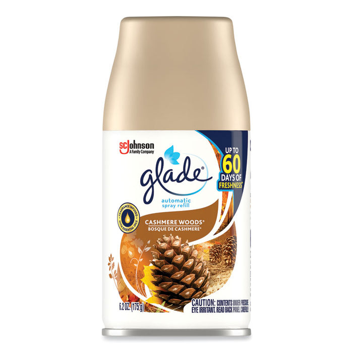 Automatic Air Freshener, Cashmere Woods, 6.2 oz Spray Can, 4/Carton
