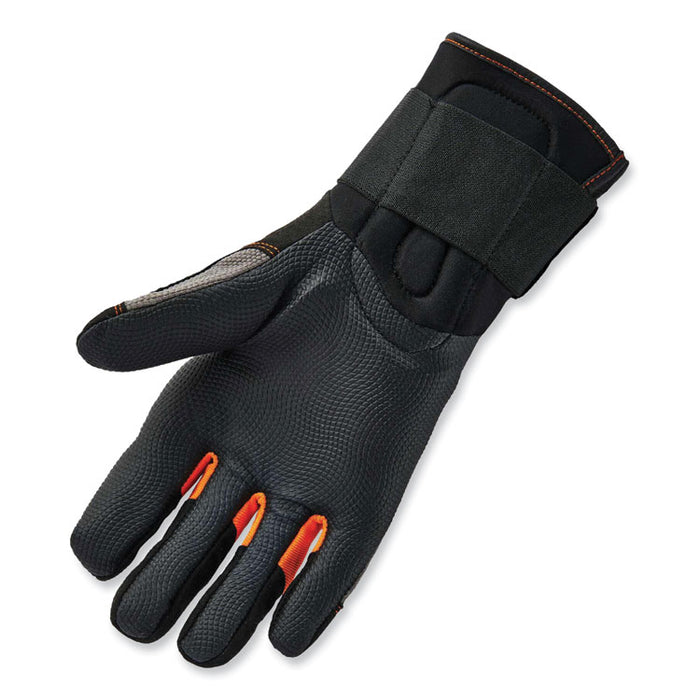 ProFlex 9012 Certified AV Gloves + Wrist Support, EN388: 2121X, 15" Long, Large, Black, Pair