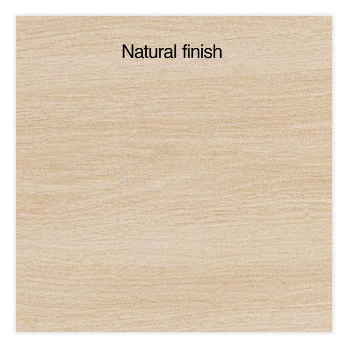 Essentials Single-Pedestal Writing Desk with Integrated Power Management, 59.8" x 29.9" x 29.7", Natural Wood/Black