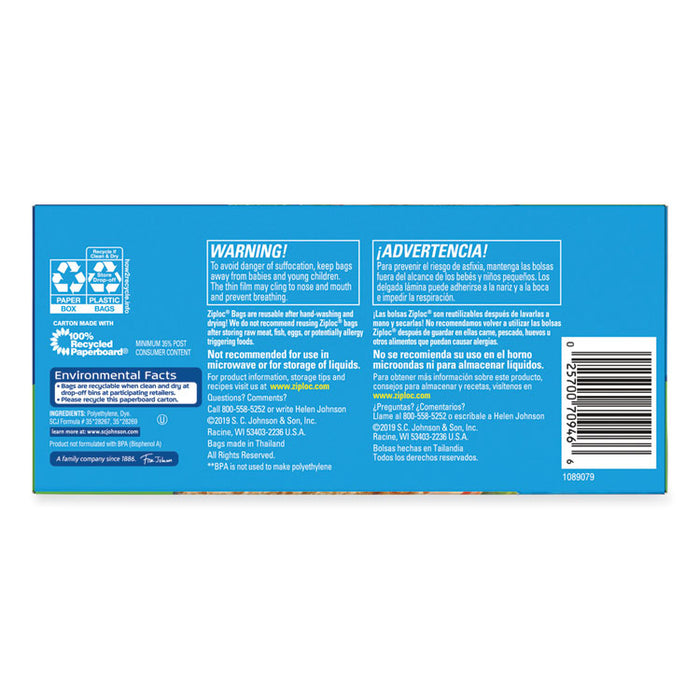 Sandwich Seal Top Bags, 6.5" x 5.88", Clear, 270/Box
