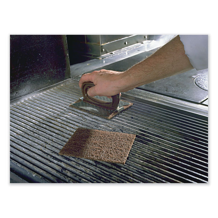 Heavy Duty Griddle Pad, 4.5" x 5.5", 5 mm Thick, Brown, 40/Carton
