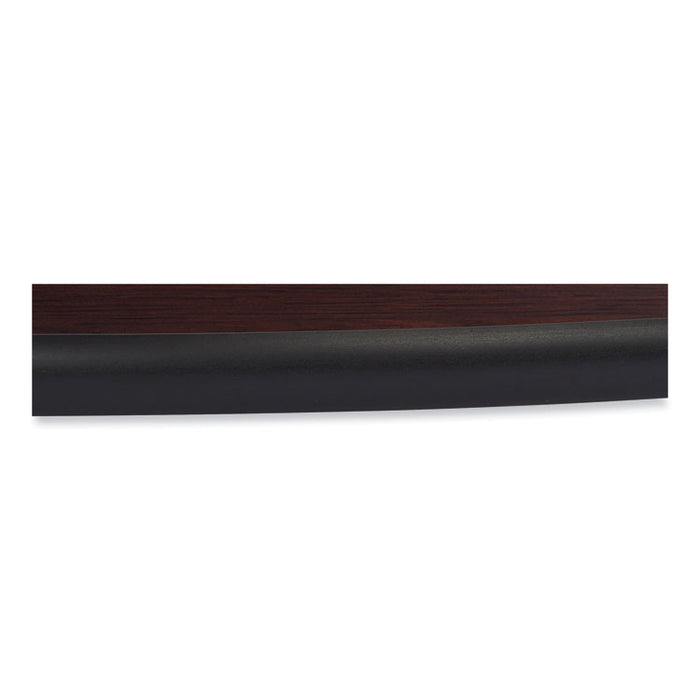 Cafe Table, 36" Diameter x 30h, Round Top/Base, Mahogany Top, Gray Base