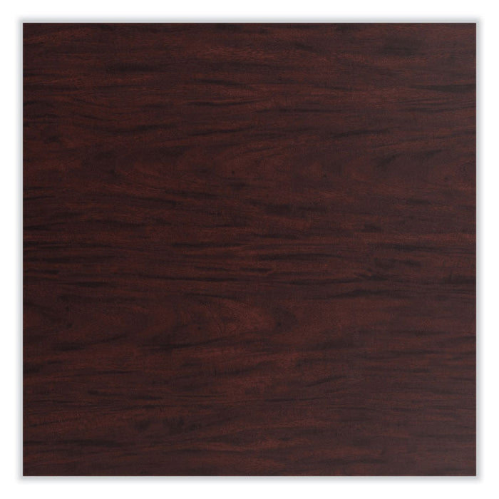 Cafe Table, 36w x 36d x 36h, Square Top/X-Base, Mahogany Top, Gray Base