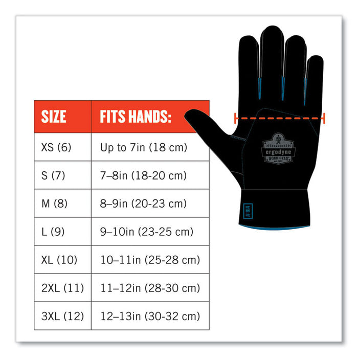 ProFlex 7551 ANSI A5 Coated Waterproof CR Gloves, EN388: 4X43E, 10" Long, Small, Orange, Pair
