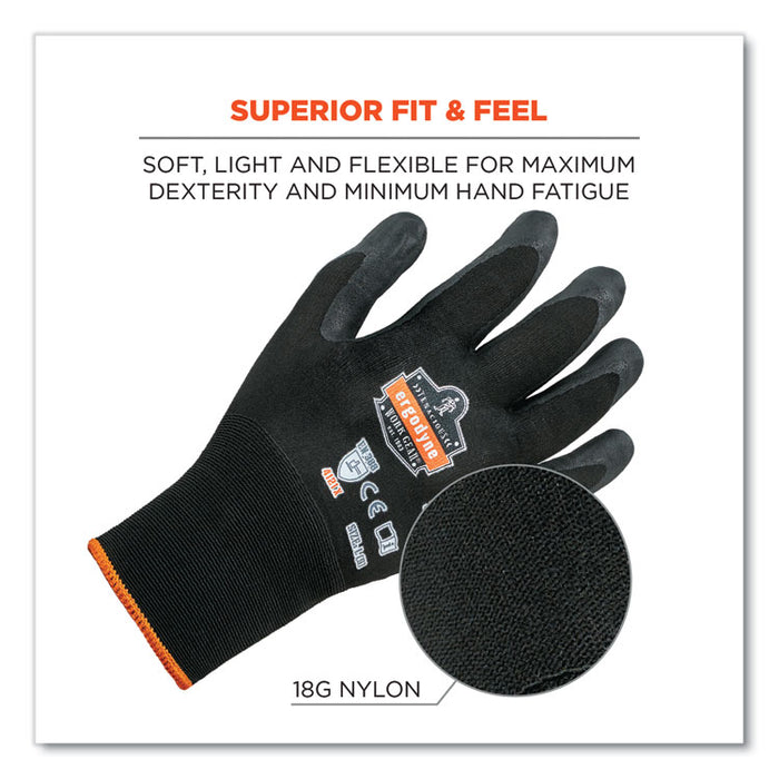 ProFlex 7001-CASE Nitrile Coated Gloves, EN388: 4121X, 8.25" Long, Small, Black, 144 Pairs/Carton